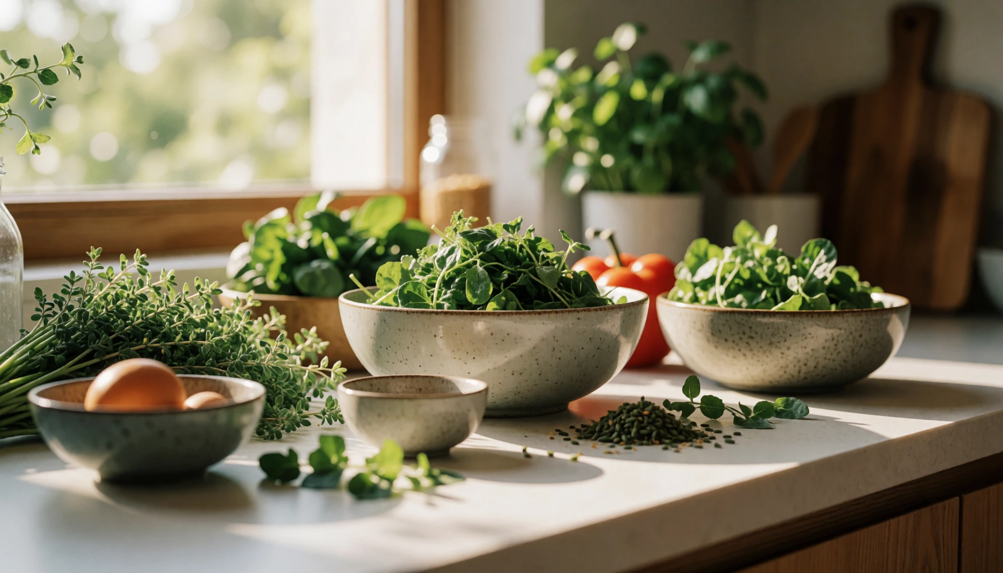 Salade fraîche d'épinards pour une cuisine rapide du quotidien