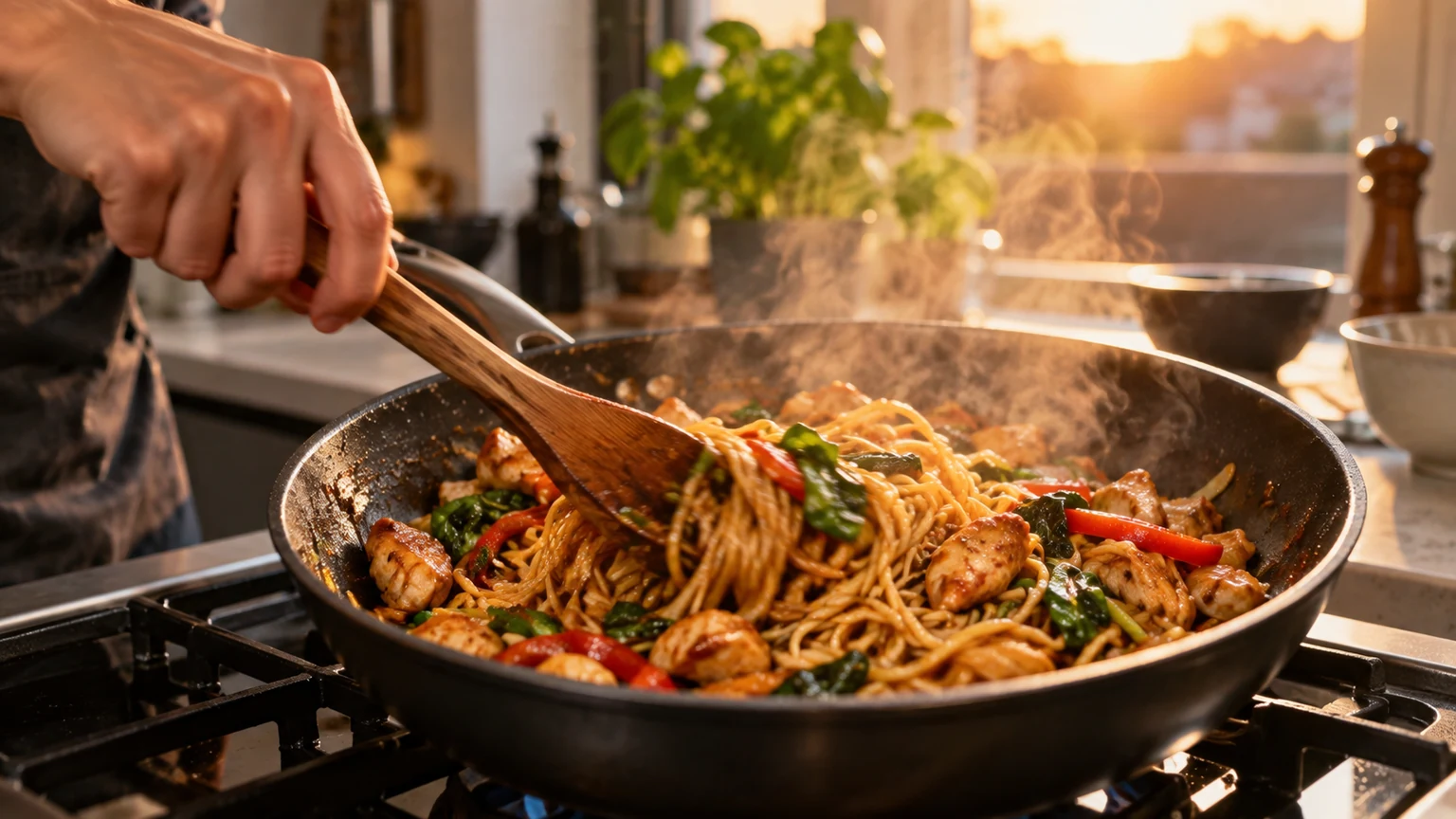 Photo éditoriale pour Recettes rapides du soir : 20 plats faciles prêts en 20 minutes