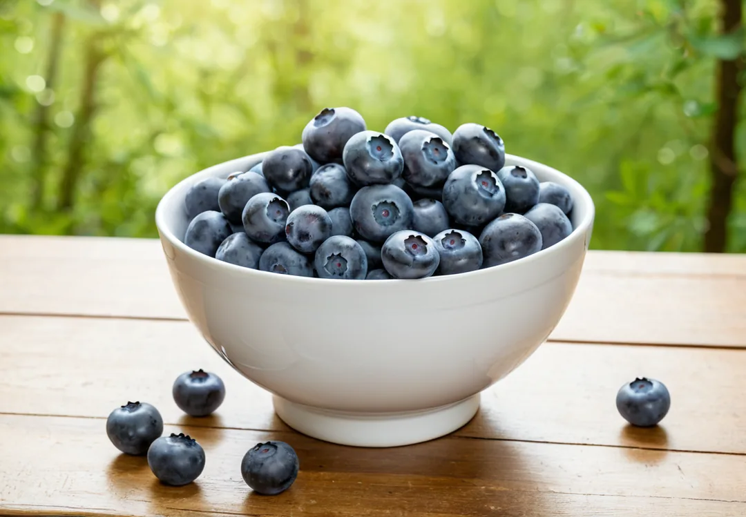 Myrtilles fraîches prêtes à être cuisinées